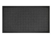 Capacho Com Borda Fenice Liso Preto 89X59Cm - Uzoo