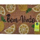 Capacho de Fibra de Coco Pvc Pintado Bem-vindo Limoes 40cm X 60cm