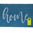 Capacho de Fibra de Coco Pvc Pintado Home Azul 40cm X 60cm