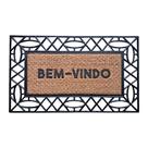 Capacho De Porta Borracha Frame Losangos 75x45cm Uzoo