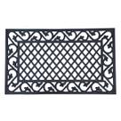 Capacho De Porta Borracha Garden Arabesco 75x45cm Uzoo Arabesco Preto