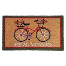Capacho De Porta Fibra De Coco Bicicleta 60X33Cm - Uzoo