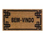 Capacho De Porta Fibra De Coco Borda Preta 60X33Cm - Uzoo