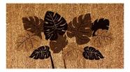 Capacho De Porta Fibra De Coco Folhagem Marrom 60x33cm - Uzoo