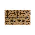 Capacho De Porta Fibra De Coco Grade Preta 75X45Cm - Uzoo