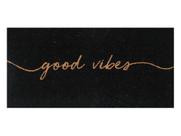 Capacho De Porta Fibra De Coco Slim Good Vibe 70X33Cm - Uzoo