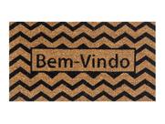 Capacho De Porta Fibra De Coco Zig Zag 60X33Cm - Uzoo