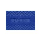 Capacho De Porta Pvc Antiderrapante 60x40cm - Zig Zag Azul Capacho De Porta Pvc Antiderrapante 60x40cm - Zig Zag Azul