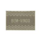 Capacho De Porta Pvc Antiderrapante 60x40cm - Zig Zag Bege