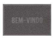 Capacho De Porta Vinílico Color Block Cinza 60X40Cm - Uzoo