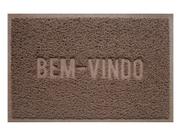 Capacho De Porta Vinílico Color Block Marrom 60X40Cm - Uzoo