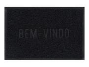 Capacho De Porta Vinílico Color Block Preto 60X40Cm - Uzoo