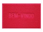 Capacho De Porta Vinílico Color Block Vermelho Escuro 60X40Cm - Uzoo
