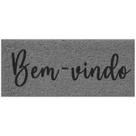Capacho De Porta Vinílico Estampado Bemvindo Cinza 70x30cm Uzoo Capacho De Porta Vinílico Estampado Bemvindo Cinza 70x30cm Uzoo