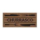 Capacho De Porta Vinílico Estampado Churrasco 70X30Cm - Uzoo