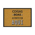 Capacho De Porta Vinílico Estampado Coisas Boas 60x40cm Uzoo