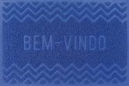 Capacho De Porta Vinílico Zig Zag Azul Reflex Blue C 60X40Cm - Uzoo