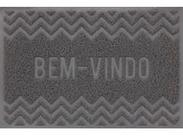 Capacho De Porta Vinílico Zig Zag Cinza 60X40Cm - Uzoo