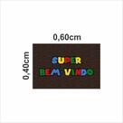 Capacho Divertido Para Porta de Entrada Super Bem Vindo Capacho Divertido Para Porta de Entrada Super Bem Vindo