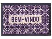 Capacho Fenice Estampado Padronagem Azul 59X39Cm - Uzoo Capacho Fenice Estampado Padronagem Azul 59X39Cm - Uzoo
