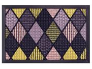 Capacho Fenice Estampado Patchwork Amarelo 59X39Cm - Uzoo Capacho Fenice Estampado Patchwork Amarelo 59X39Cm - Uzoo