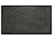 Capacho Fenice Texturas Escamas Grafite Dark Grey 70X40Cm - Uzoo