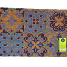 Capacho Fibra Coco Pvc Pintado Azulejo Azul 40cm X 60c Capacho Fibra Coco Pvc Pintado Azulejo Azul 40cm X 60c
