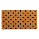 Capacho Fibra De Coco Estampado 25 Bege-preto 0,33x0,60m