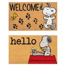 Capacho Gertmenian Peanuts Snoopy Coir 2x3, pacote com 2 unidades