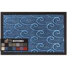 Capacho Gorilla Grip WeatherMax 100% impermeável 23x35cm azul
