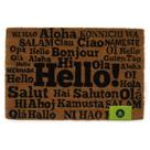 Capacho Hello Natural e Preto 40x60 cm