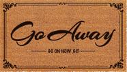 Capacho HEYAOBAIHUO Go Away Go On Now Git 30x43cm Halloween