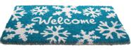Capacho Imports Décor de Fibra de Coco com Flocos de Neve 76x46x2,5 cm