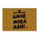 Capacho o amor mora aqui cores:ouro