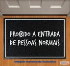 Capacho 'proibido a entrada de pessoas normais' king floor 60cmx40cm