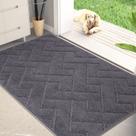 Capacho PURRUGS Dirt Trapper 34 x 59 cm, cinza antiderrapante