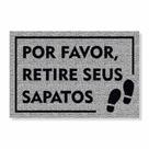 Capacho retire seus sapatos cores:prata