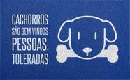 Capacho Tapete 60x40cm - Cachorros São Bem Vindos Azul