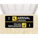 Capacho Tapete Arrival e Departure 70X30 cm Antiderrapante.