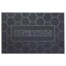 Capacho Tapete De Borracha Porta Entrada 60x40cm Dots Uzoo Comprimento 60 Cm Desenho Do Tecido Bemvindo Hexagono Largura 40 Cm