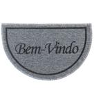 Capacho Tapete Porta Entrada Meia Lua 38x60 Bem vindo Cinza Capacho Tapete Porta Entrada Meia Lua 38x60 Bem vindo Cinza