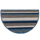 Capacho Tapete Porta Entrada Meia Lua 38x60 Strips Azul