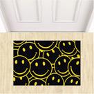 Capacho Tapete Smile Carinhas Felizes 60X40cm Antiderrapante