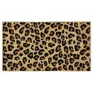 Capacho THEYGE com estampa de leopardo, linho marrom 43x76cm