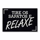 Capacho tire os sapatos e relaxe cores:preto
