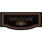 Capacho Vinil Formas Welcome Preto 30x70cm - 01VIFORWE03 - KAPAZI