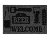 Capacho Vinil super print beer 40CM X 60CM Kapazi