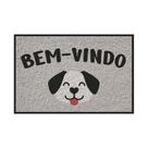 Capacho Vinílico Estampado Bem-Vindo Cachorro 60X40Cm - Uzoo