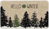 Capacho WHOMEAF Christmas Black Tree Winter 43x74cm