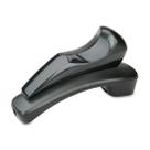 Capacidade de descanso de ombro por telefone: uma forma angular, preta